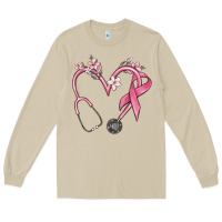 Mushroom stethoscope nurse medical breast cancer awareness Long Sleeve Tee - MaliasSmallBusiness