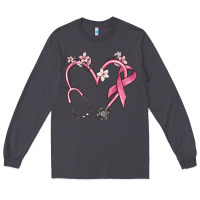 Smoke stethoscope nurse medical breast cancer awareness Long Sleeve Tee - MaliasSmallBusiness