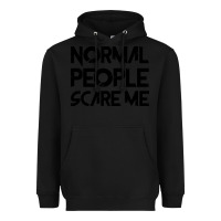 Black Normal People Scare Me Heavyweight Hoodie - Bettercallsaul