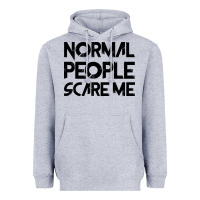 Heather Grey Normal People Scare Me Heavyweight Hoodie - Bettercallsaul