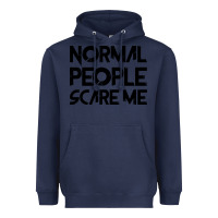 Navy Normal People Scare Me Heavyweight Hoodie - Bettercallsaul
