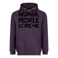 Plum Normal People Scare Me Heavyweight Hoodie - Bettercallsaul