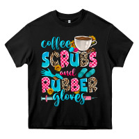 Black coffee scrubs and rubber gloves Heavy Core Tee - Zillion Design Studio
