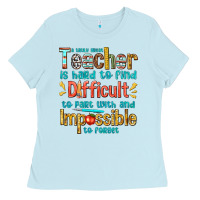 Baby Blue a truly great teacher Ladies Tee - texasbilliewilder