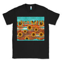 Black turquoise leopard distressed serape background tumbler Classic Tee - Jasminsmagicworld