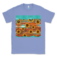 Colony Blue turquoise leopard distressed serape background tumbler Classic Tee - Jasminsmagicworld