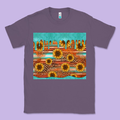 Turquoise Leopard Distressed Serape Background Tumbler Classic Tee Designed By Jasminsmagicworld