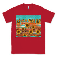Red turquoise leopard distressed serape background tumbler Classic Tee - Jasminsmagicworld