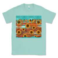 Seafoam turquoise leopard distressed serape background tumbler Classic Tee - Jasminsmagicworld
