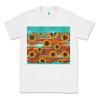 White turquoise leopard distressed serape background tumbler Classic Tee - Jasminsmagicworld
