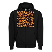 Black leopard seamless pattern bbs Zipper Hoodie - BundleAndBundleShop