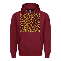 Burgundy leopard seamless pattern bbs Zipper Hoodie - BundleAndBundleShop