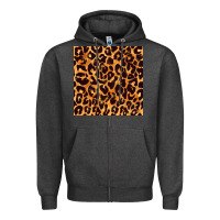 Charcoal Heather leopard seamless pattern bbs Zipper Hoodie - BundleAndBundleShop