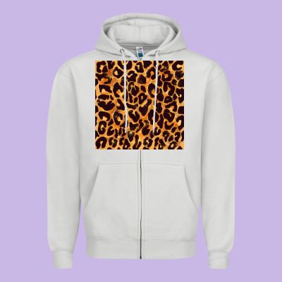 Leopard Seamless Pattern Bbs Zipper Hoodie Designed By Bundleandbundleshop