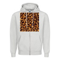 Dove Grey leopard seamless pattern bbs Zipper Hoodie - BundleAndBundleShop