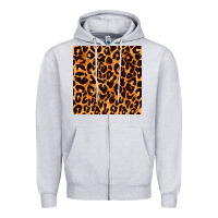 Heather Grey leopard seamless pattern bbs Zipper Hoodie - BundleAndBundleShop