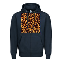 Navy leopard seamless pattern bbs Zipper Hoodie - BundleAndBundleShop