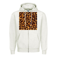 Oatmeal Heather leopard seamless pattern bbs Zipper Hoodie - BundleAndBundleShop