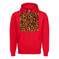Red leopard seamless pattern bbs Zipper Hoodie - BundleAndBundleShop