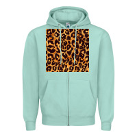 Seafoam leopard seamless pattern bbs Zipper Hoodie - BundleAndBundleShop