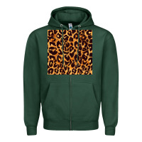 Sports Green leopard seamless pattern bbs Zipper Hoodie - BundleAndBundleShop