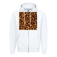 White leopard seamless pattern bbs Zipper Hoodie - BundleAndBundleShop