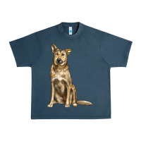 Midnight Navy chinook dog Urban Heavy Tee - LillyAllenDesigns