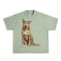 Oil Green chinook dog Urban Heavy Tee - LillyAllenDesigns