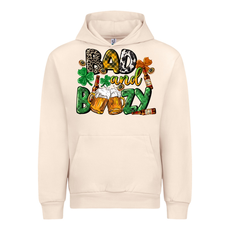 Bad And Boozy St. Patrick's Day Urban Hoodie by CowGirlArtShop | Teevron
