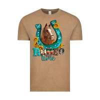 Vintage Coffee horseshoe rodeo time Vintage Tee - Artiststas