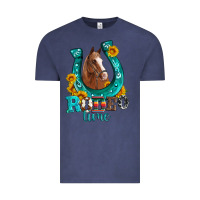Vintage Denim horseshoe rodeo time Vintage Tee - Artiststas