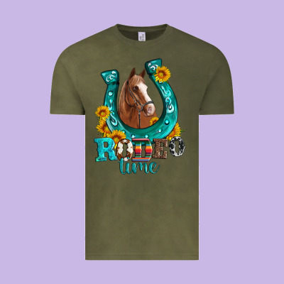 Horseshoe Rodeo Time Vintage Tee Designed By Artiststas