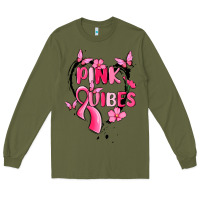 Army Green pink vibes Long Sleeve Tee - MaliasSmallBusiness