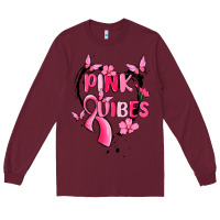 Burgundy pink vibes Long Sleeve Tee - MaliasSmallBusiness