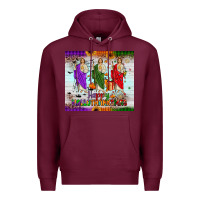 Burgundy san judas happy  hallothanksmas Premium Hoodie - JahusDesignShop