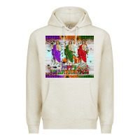 Oatmeal Heather san judas happy  hallothanksmas Premium Hoodie - JahusDesignShop