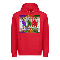 Red san judas happy  hallothanksmas Premium Hoodie - JahusDesignShop