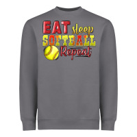 Storm Eat Sleep Softball Repeat Heavyweight Sweatshirt - LillyAllenDesigns