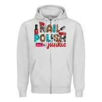 Dove Grey nail polish junkie bbs Zipper Hoodie - BundleAndBundleShop
