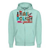 Seafoam nail polish junkie bbs Zipper Hoodie - BundleAndBundleShop
