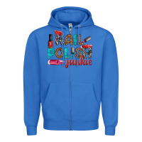True Royal nail polish junkie bbs Zipper Hoodie - BundleAndBundleShop