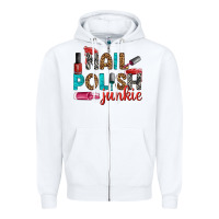 White nail polish junkie bbs Zipper Hoodie - BundleAndBundleShop