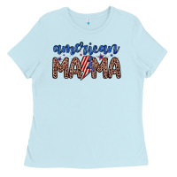 Baby Blue American mama Ladies Tee - Zillion Design Studio