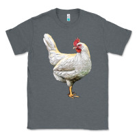 Charcoal Heather leghorn chicken Classic Tee - LillyAllenDesigns