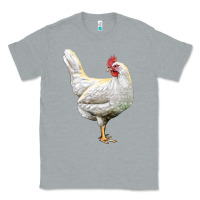 Heather Grey leghorn chicken Classic Tee - LillyAllenDesigns