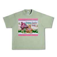 Oil Green happy easter y'all  rabbit Urban Heavy Tee - BarkalooDesign