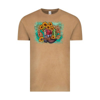 Vintage Camel cowboy boots sunflower Vintage Tee - AdoDesignShop