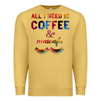 Antique Gold All I Need Is Coffee And Mascara Premium Sweatshirt - Bettercallsaul
