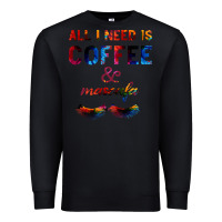Black All I Need Is Coffee And Mascara Premium Sweatshirt - Bettercallsaul