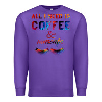 Purple All I Need Is Coffee And Mascara Premium Sweatshirt - Bettercallsaul